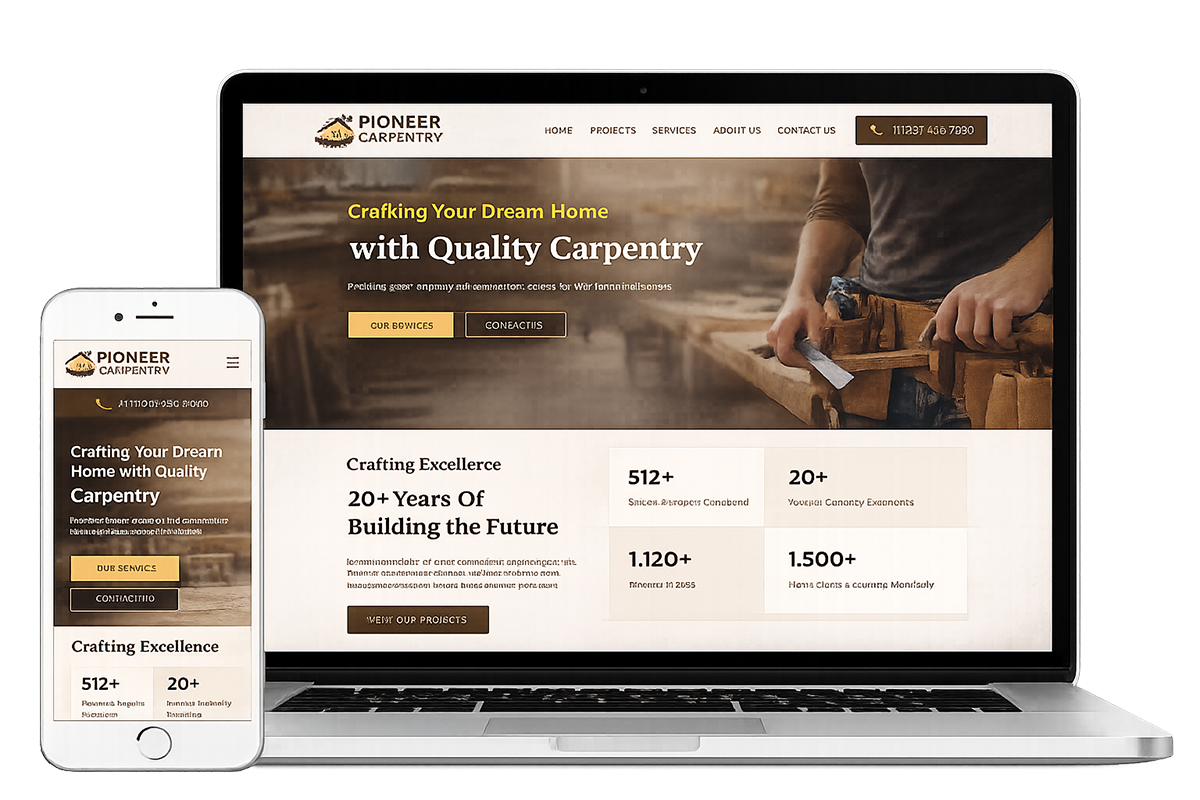 Website mockup preview